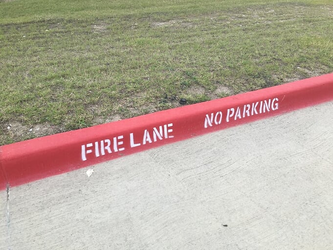 Fire lane striping in your parking lot Folly Beach, SC
