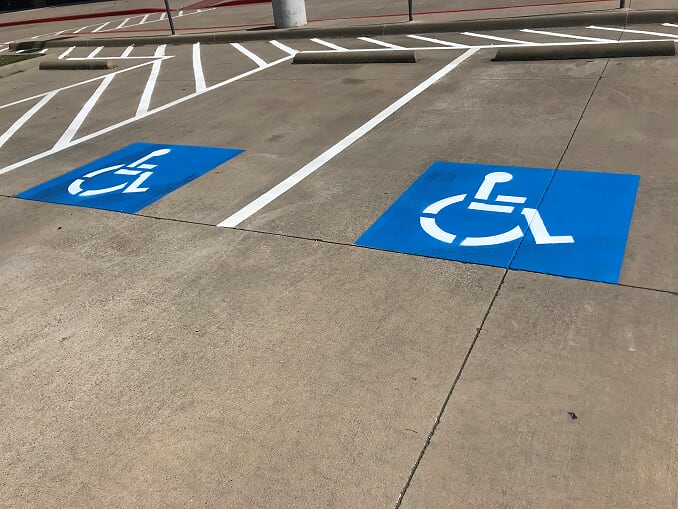 Handicap stenciling and parking lot striping North Charleston, South Carolina