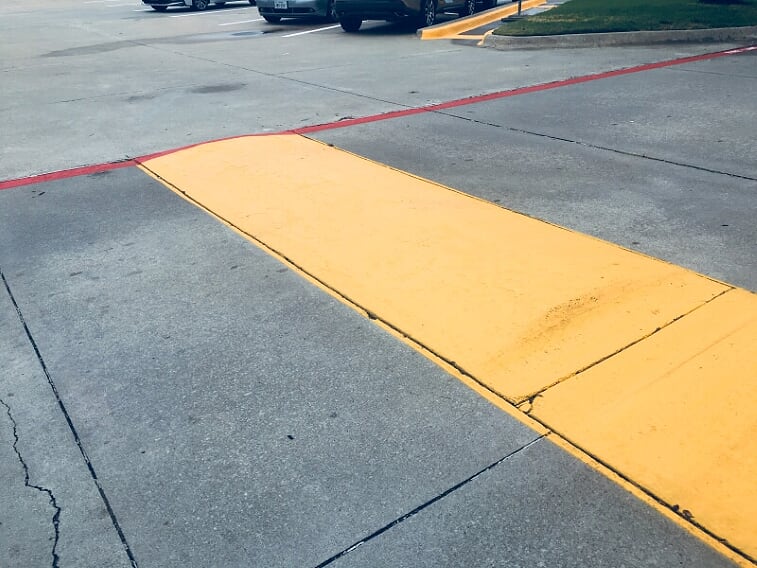 Parking lot striping and speed bump speed control in James Island, SC